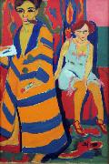 Ernst Ludwig Kirchner self-Portrait with Model (nn03) oil painting artist